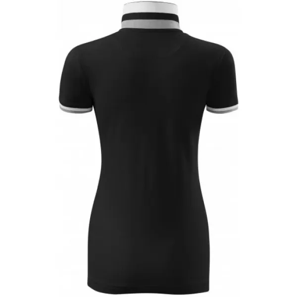  Dámske tričko s golierom MALFINI PREMIUM COLLAR UP 257 ČIERNA 