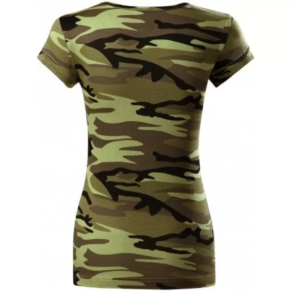  Dámske tričko MALFINI CAMO PURE 122 CAMOUFLAGE GREEN 