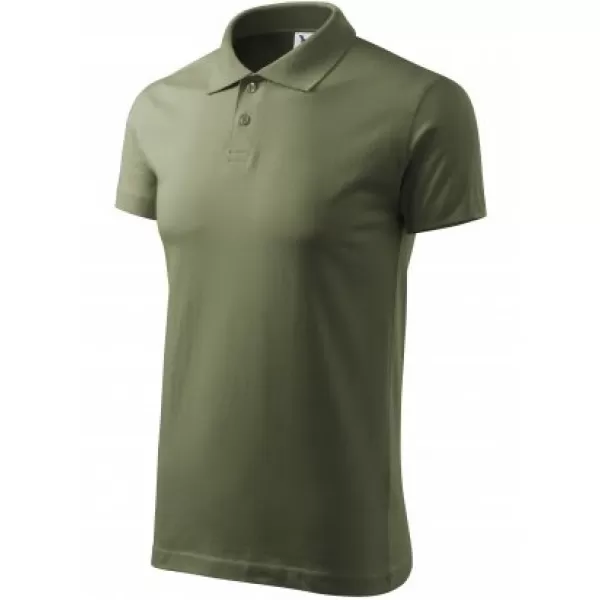  Pánske tričko s golierom MALFINI SINGLE J. 202 KHAKI 