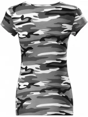 Dámske tričko MALFINI CAMO PURE 122 CAMOUFLAGE GRAY