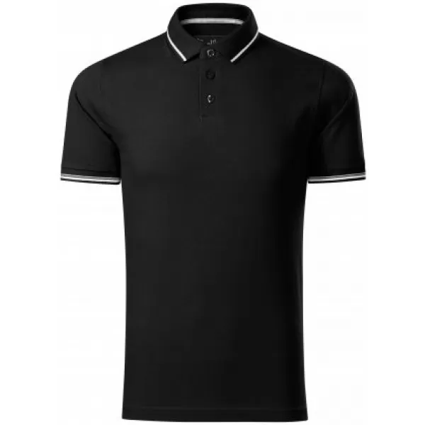  Pánske tričko s golierom MALFINI PREMIUM PERFECTION PLAIN 251 ČIERNA 