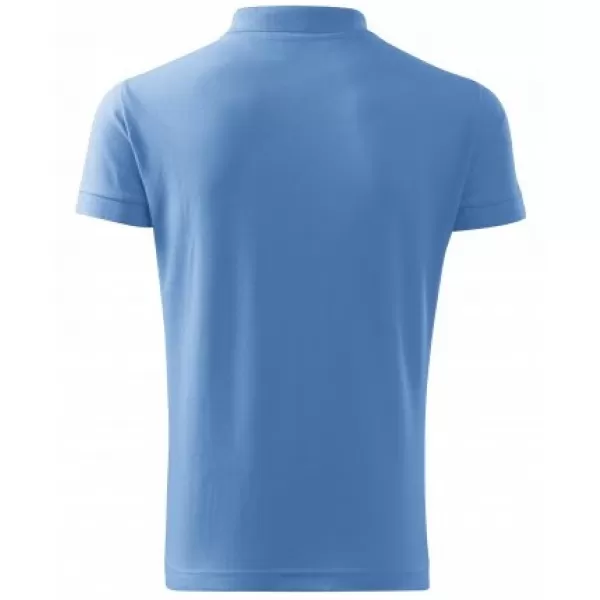  Pánske tričko s golierom MALFINI COTTON 212 NEBESKY MODRÁ 