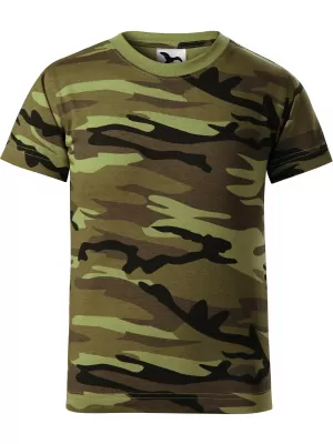 Detské tričko MALFINI CAMOUFLAGE 149 CAMOUFLAGE GREEN