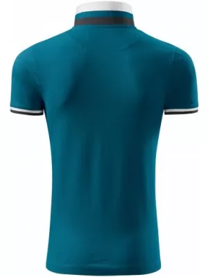 Pánske tričko s golierom MALFINI PREMIUM COLLAR UP 256 PETROLEJOVÁ