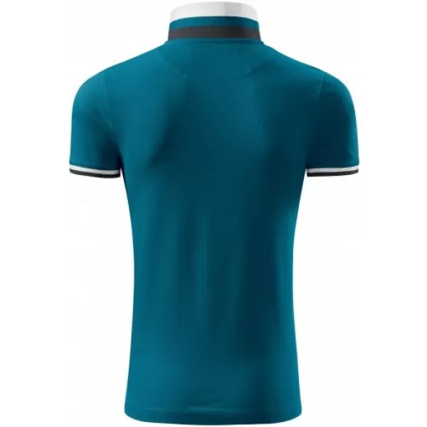  Pánske tričko s golierom MALFINI PREMIUM COLLAR UP 256 PETROLEJOVÁ 