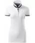 Dámske tričko s golierom MALFINI PREMIUM COLLAR UP 257 BIELA