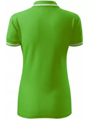 Dámske tričko s golierom MALFINI URBAN 220 APPLE GREEN