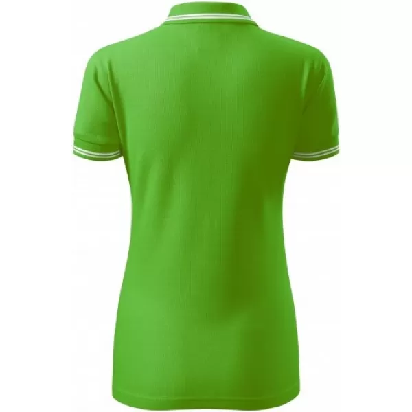  Dámske tričko s golierom MALFINI URBAN 220 APPLE GREEN 
