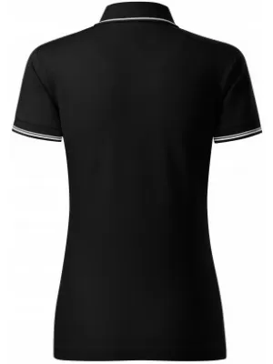Dámske tričko s golierom MALFINI PREMIUM PERFECTION PLAIN 253 ČIERNA