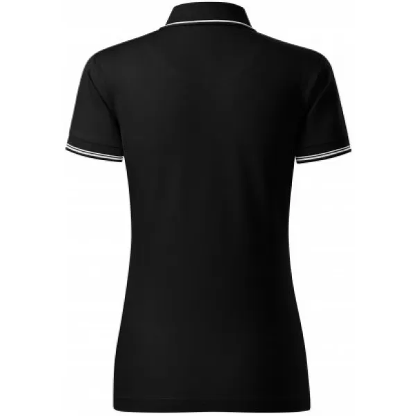  Dámske tričko s golierom MALFINI PREMIUM PERFECTION PLAIN 253 ČIERNA 