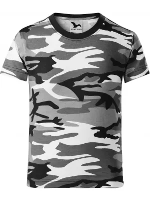 Detské tričko MALFINI CAMOUFLAGE 149 CAMOUFLAGE GRAY