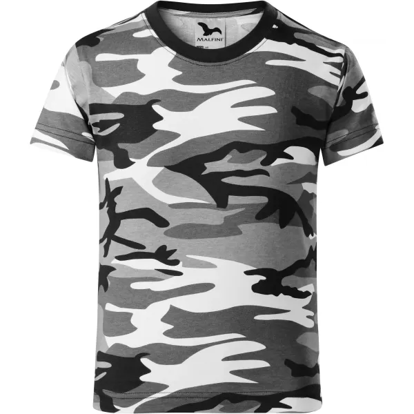  Detské tričko MALFINI CAMOUFLAGE 149 CAMOUFLAGE GRAY 