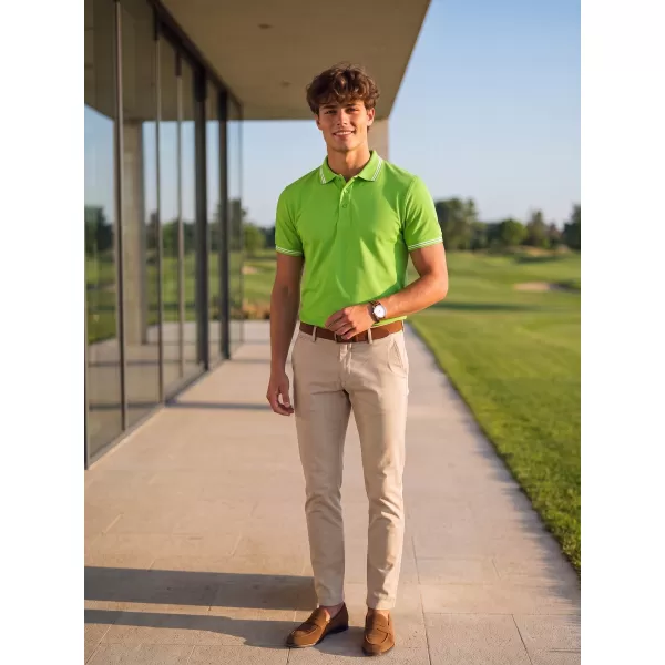  Pánske tričko s golierom MALFINI URBAN 219 APPLE GREEN 