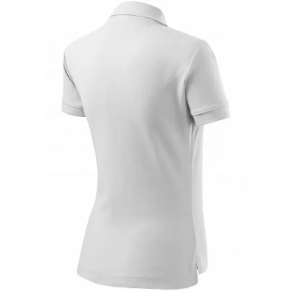 Dámske tričko s golierom MALFINI COTTON 213 BIELA 