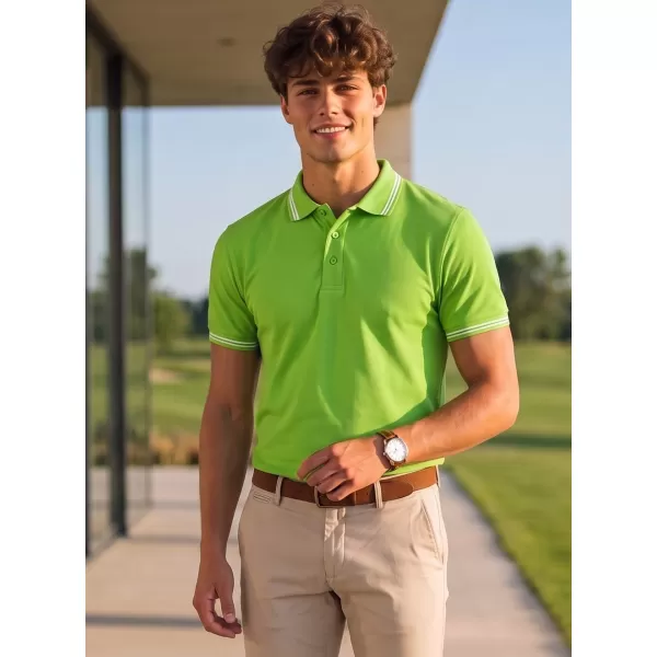  Pánske tričko s golierom MALFINI URBAN 219 APPLE GREEN 