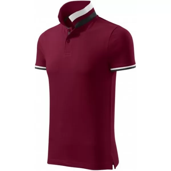  Pánske tričko s golierom MALFINI PREMIUM COLLAR UP 256 GARNET 