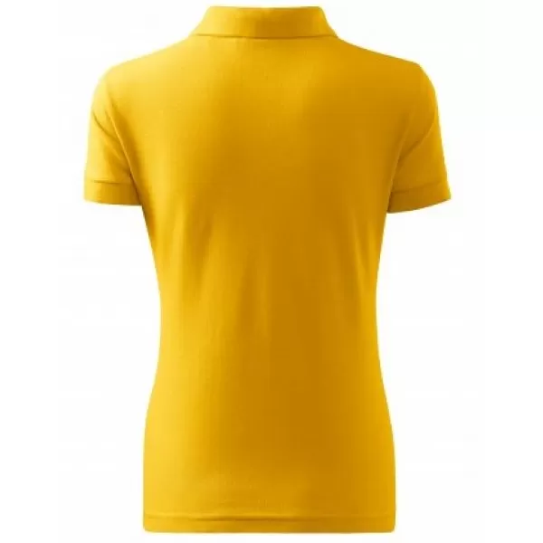  Dámske tričko s golierom MALFINI COTTON 213 ŽLTÁ 