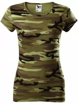 Dámske tričko MALFINI CAMO PURE 122 CAMOUFLAGE GREEN