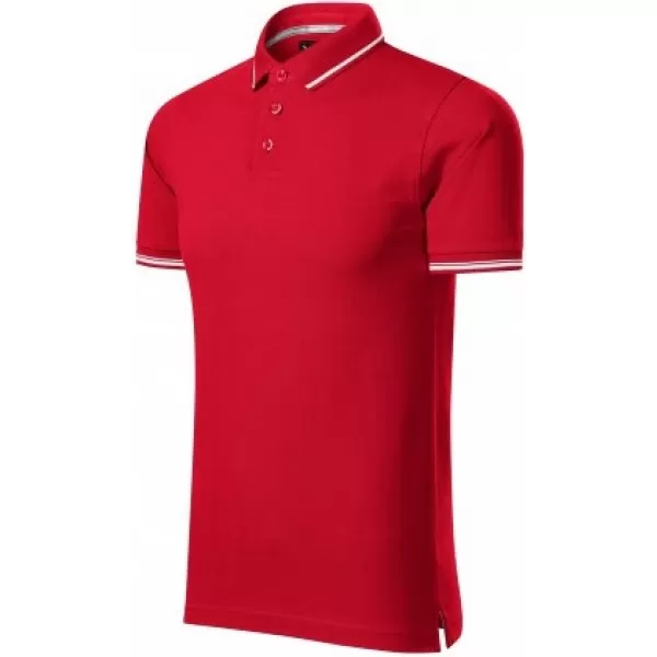  Pánske tričko s golierom MALFINI PREMIUM PERFECTION PLAIN 251 FORMULA RED 