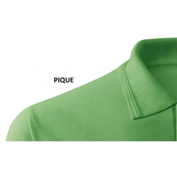  Pánske tričko s golierom MALFINI COTTON 212 TRÁVOVO ZELENÁ 