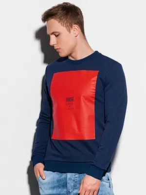 Pánska mikina OMBRE AB1045 NAVY
