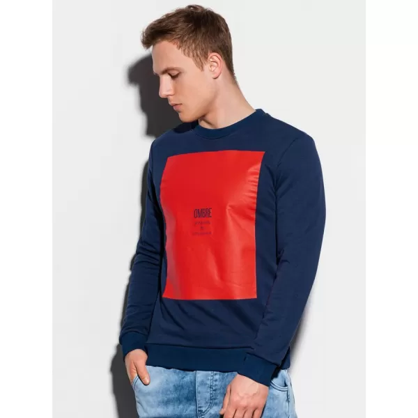  Pánska mikina OMBRE AB1045 NAVY 