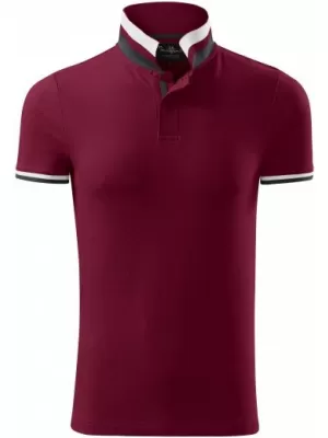Pánske tričko s golierom MALFINI PREMIUM COLLAR UP 256 GARNET