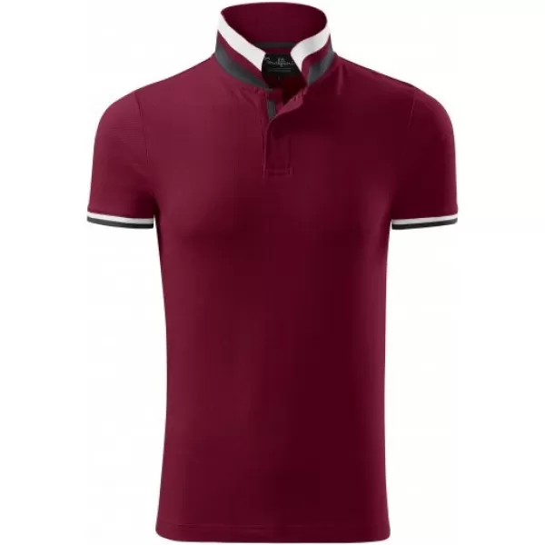  Pánske tričko s golierom MALFINI PREMIUM COLLAR UP 256 GARNET 