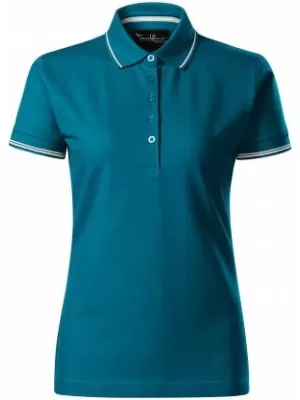 Dámske tričko s golierom MALFINI PREMIUM PERFECTION PLAIN 253 PETROLEJOVÁ
