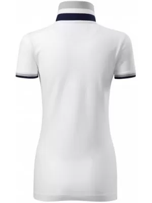 Dámske tričko s golierom MALFINI PREMIUM COLLAR UP 257 BIELA