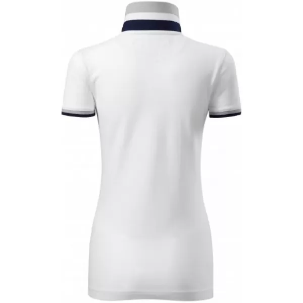  Dámske tričko s golierom MALFINI PREMIUM COLLAR UP 257 BIELA 