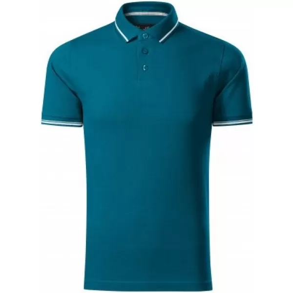  Pánske tričko s golierom MALFINI PREMIUM PERFECTION PLAIN 251 PETROLEJOVÁ 