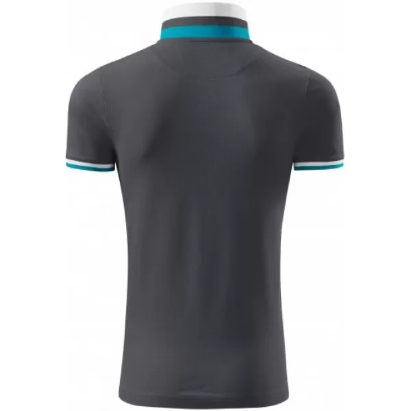  Pánske tričko s golierom MALFINI PREMIUM COLLAR UP 256 LIGHT ANTHRACITE 
