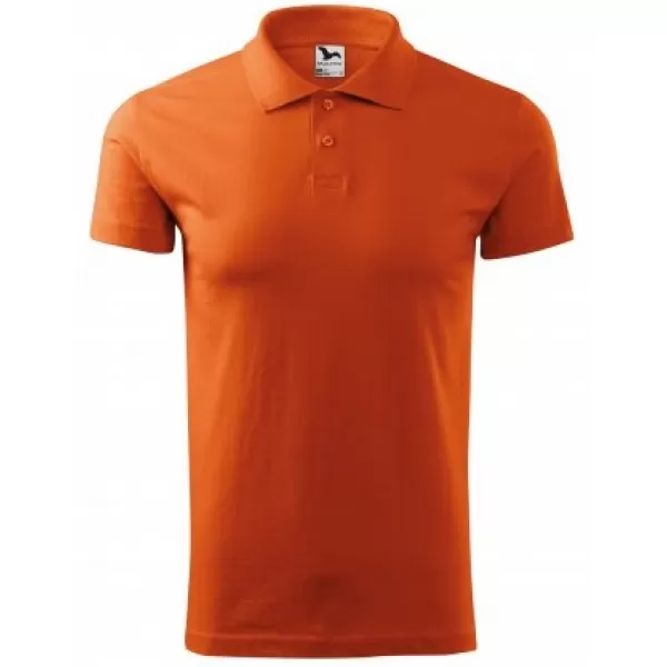  Pánske tričko s golierom MALFINI SINGLE J. 202 ORANŽOVÁ 
