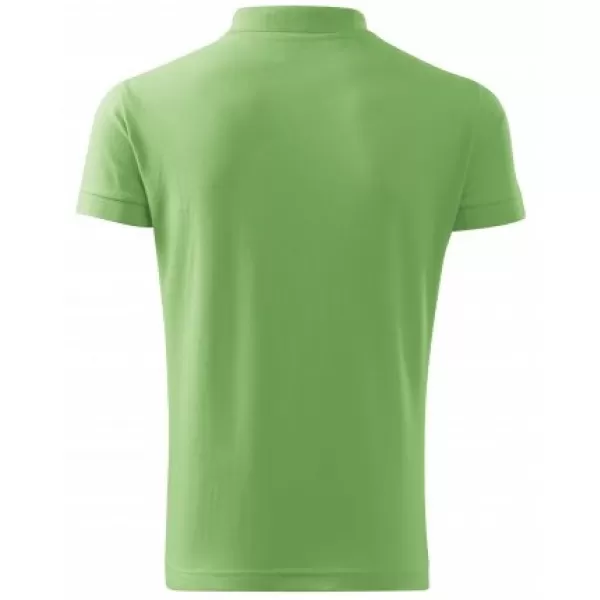  Pánske tričko s golierom MALFINI COTTON 212 TRÁVOVO ZELENÁ 