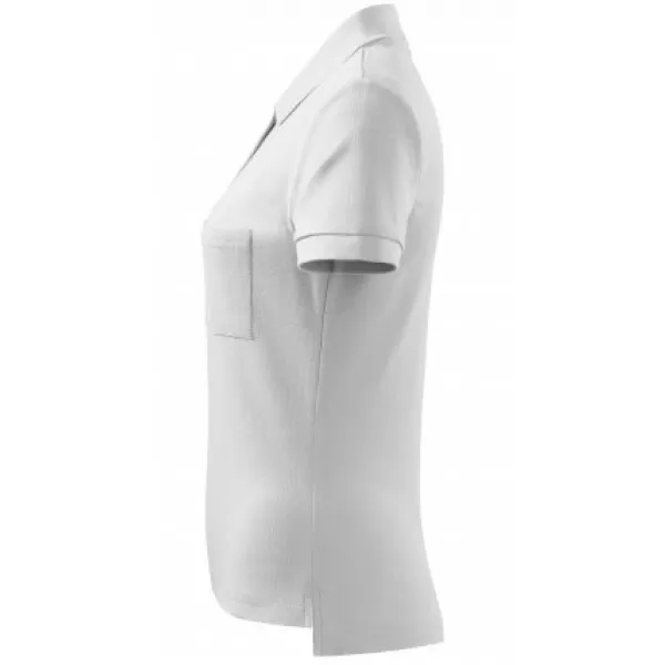  Dámske tričko s golierom MALFINI COTTON 213 BIELA 