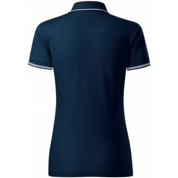  Dámske tričko s golierom MALFINI PREMIUM PERFECTION PLAIN 253 NÁMORNÁ MODRÁ 