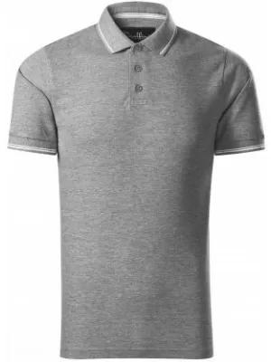 Pánske tričko s golierom MALFINI PREMIUM PERFECTION PLAIN 251 TMAVO ŠEDÝ MELÍR
