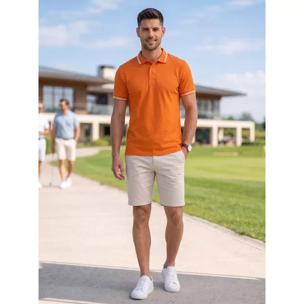  Pánske tričko s golierom MALFINI URBAN 219 ORANŽOVÁ 