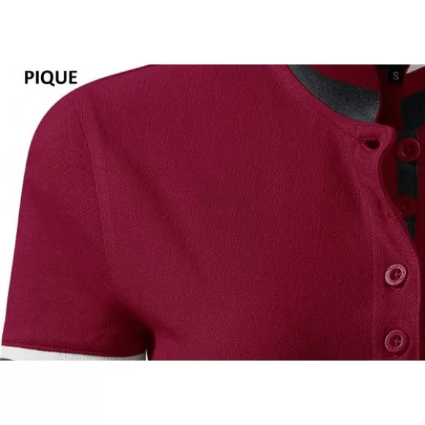  Pánske tričko s golierom MALFINI PREMIUM COLLAR UP 256 GARNET 