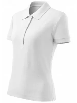 Dámske tričko s golierom MALFINI COTTON 213 BIELA