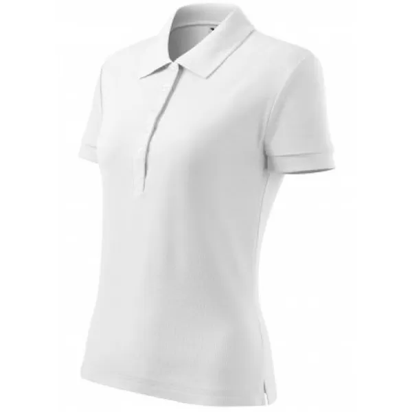  Dámske tričko s golierom MALFINI COTTON 213 BIELA 