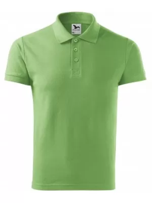 Pánske tričko s golierom MALFINI COTTON 212 TRÁVOVO ZELENÁ