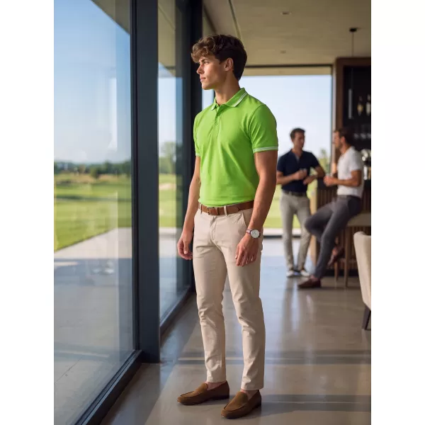  Pánske tričko s golierom MALFINI URBAN 219 APPLE GREEN 