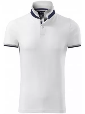 Pánske tričko s golierom MALFINI PREMIUM COLLAR UP 256 BIELA