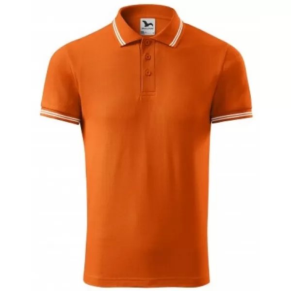  Pánske tričko s golierom MALFINI URBAN 219 ORANŽOVÁ 