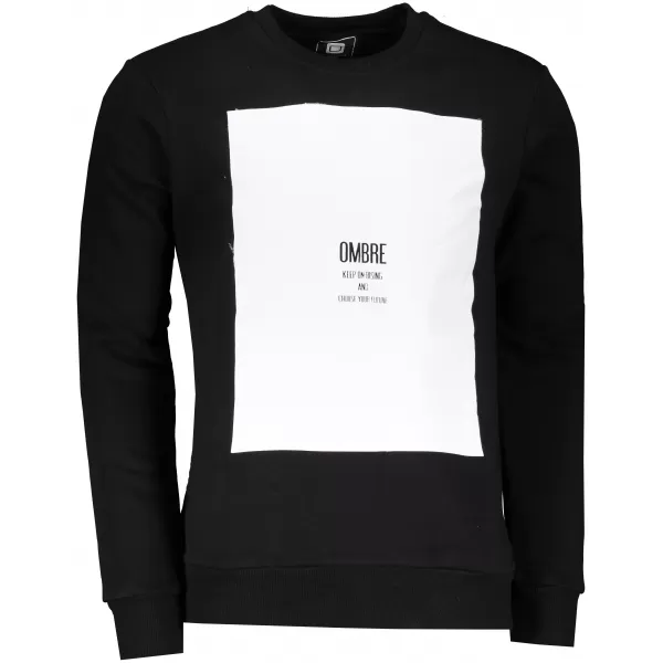 Mužská mikina OMBRE ab1045 čierna 