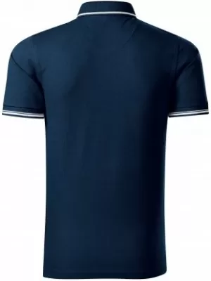 Pánske tričko s golierom MALFINI PREMIUM PERFECTION PLAIN 251 NÁMORNÁ MODRÁ