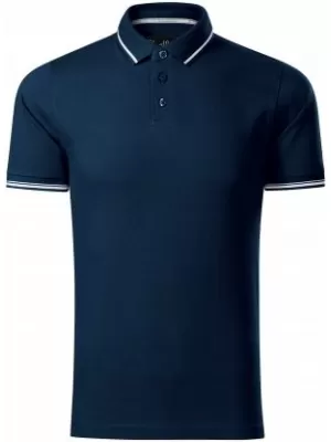 Pánske tričko s golierom MALFINI PREMIUM PERFECTION PLAIN 251 NÁMORNÁ MODRÁ