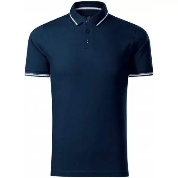  Pánske tričko s golierom MALFINI PREMIUM PERFECTION PLAIN 251 NÁMORNÁ MODRÁ 